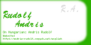 rudolf andris business card